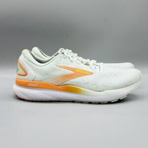 Brooks Shoes Womens 9.5 Green Orange Mesh Ghost 16 Road Running Athletic Sneaker